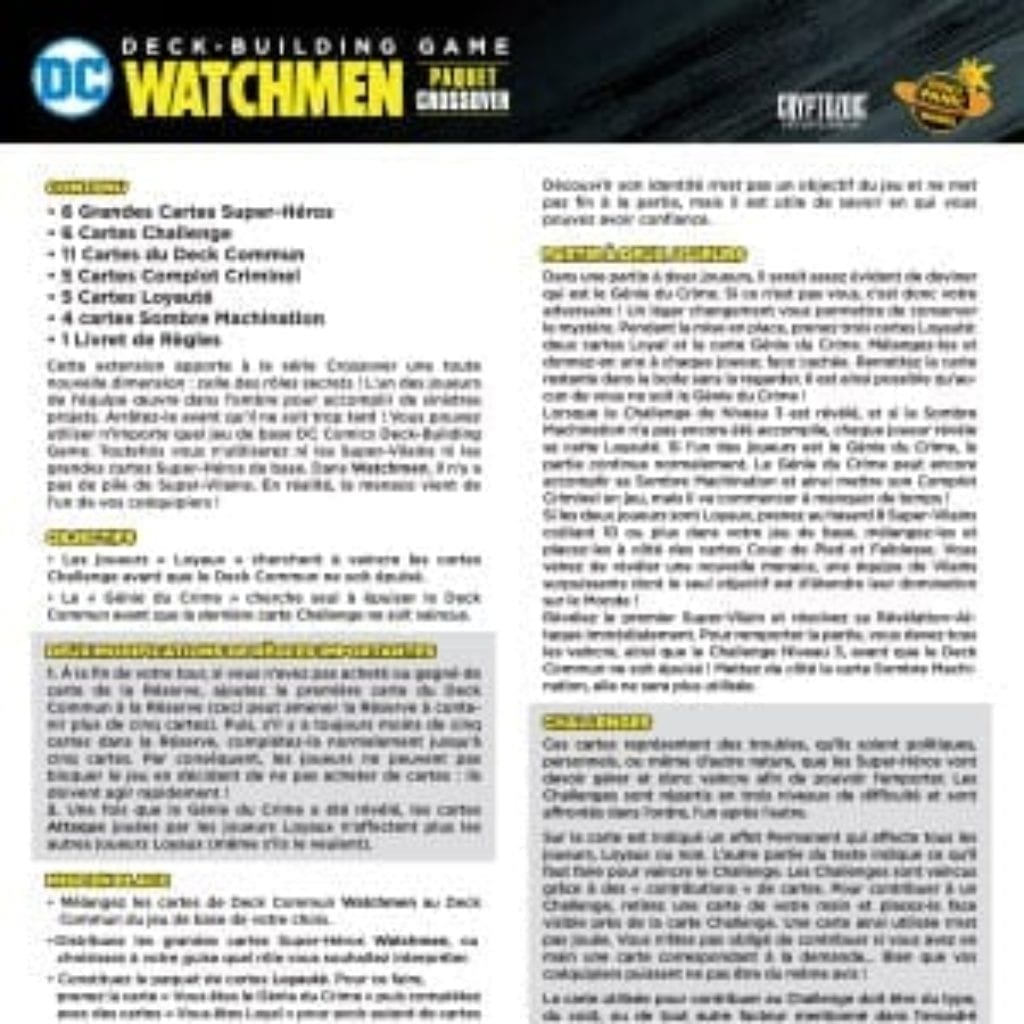 DC Watchmen rules