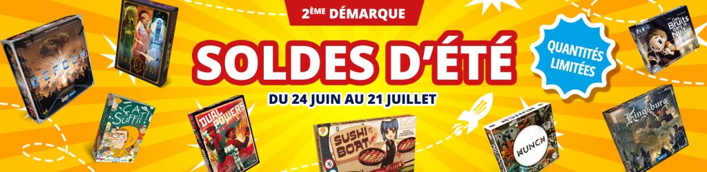 Bannière 2ème démarque Soldes été 2026 Don't Panic Games