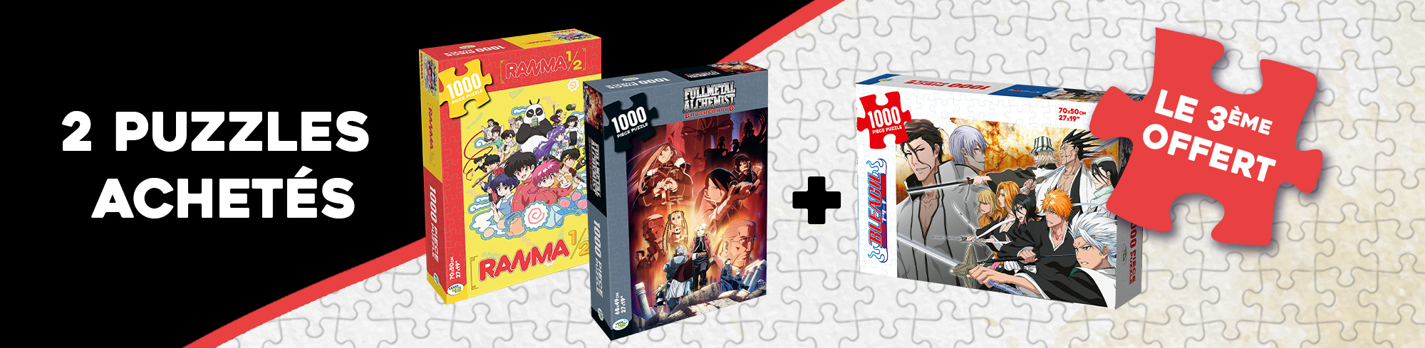 2 Puzzles Achetés = 1 Puzzle Offert